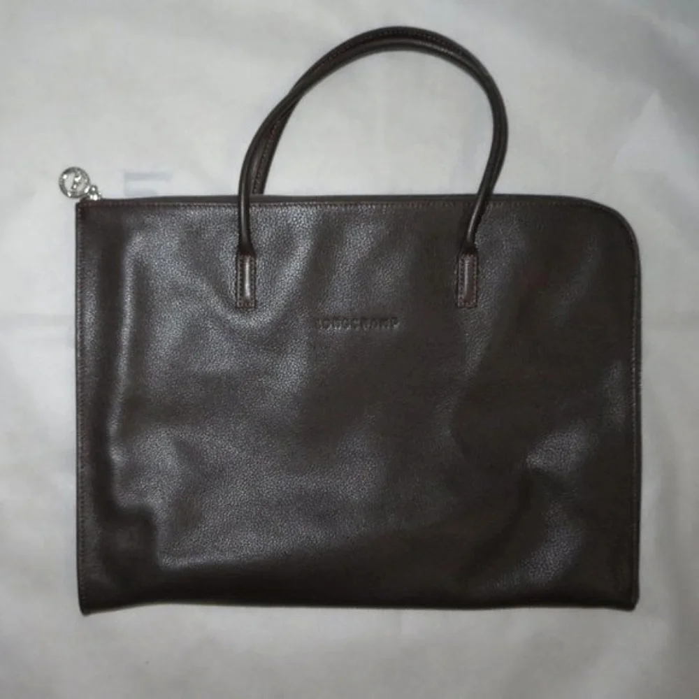 Longchamp Business Laptop Leather Handbag